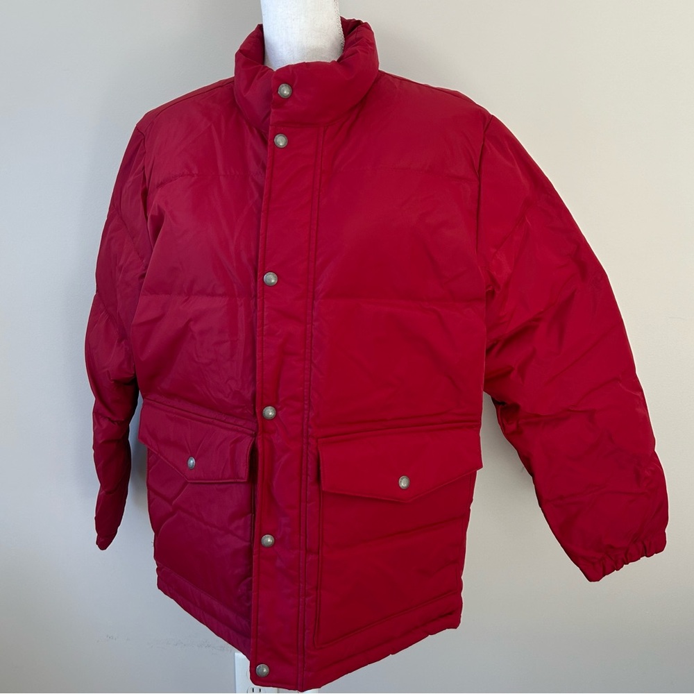 Lands End Red Puffer Jacket